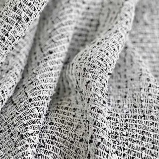 French Chic Black & White Heavy Voile Curtain 5