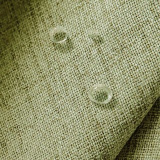 Endless Summer Waterproof Sage Olive Green Linen Style Outdoor Voile Curtain 2