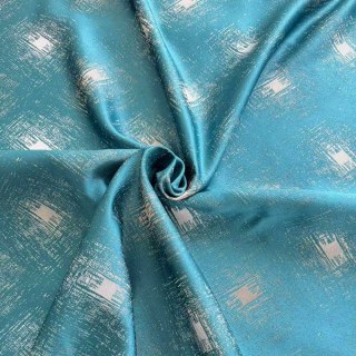 Crosshatch Charm Diamond Grid Teal Curtains 5