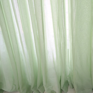 Crisscross Calm Sage Green Textured Sheer Curtain 3