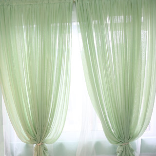 Crisscross Calm Sage Green Textured Sheer Curtain
