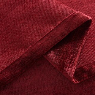 LuxeTouch Burgundy Wine Red Chenille Curtain Drapes 6