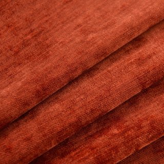 LuxeTouch Terracotta Burnt Orange Rust Red Chenille Curtain