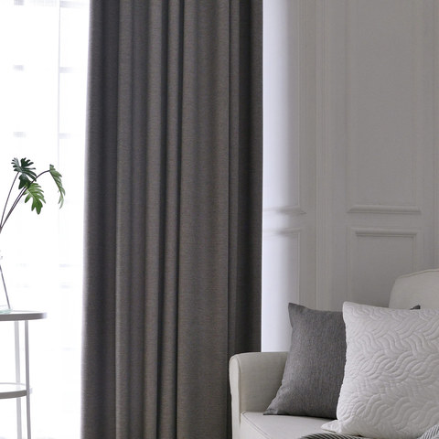 Sleek City Gray Blackout Curtain Drapes 1