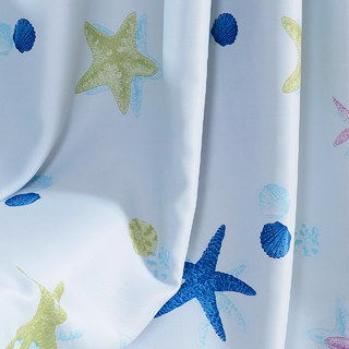 Starfish Baby Blue Blackout Curtain