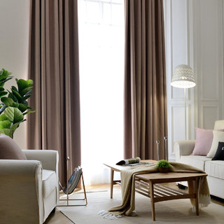 Zigzag Twill Mocha Brown Blackout Curtain Drapes 3