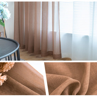 Luxe Coffee Brown Sheer Curtain 7