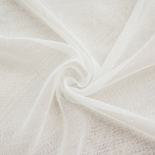 Crisscross Calm Ivory White Textured Sheer Curtain 9
