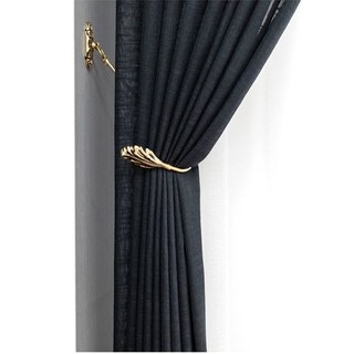 Touch of Sunshine Black Heavy Semi Sheer Curtain 6