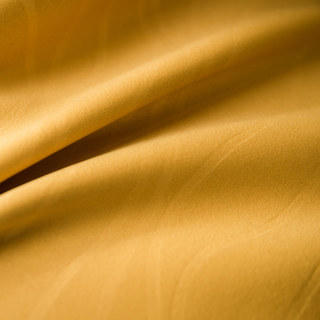 Rippled Waves Superthick Lemon Yellow Blackout Curtain Drapes