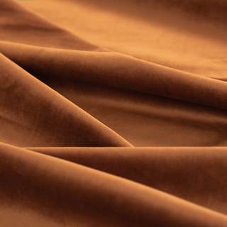 Fine Terracotta Caramel Burnt Orange Velvet Curtains 2