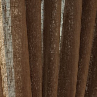 A Touch of Sunshine Brown Chestnut Heavy Semi Sheer Curtain