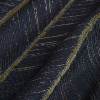 New Look Luxury Art Deco Herringbone Navy Blue & Gold Sparkle Curtain Drapes 7