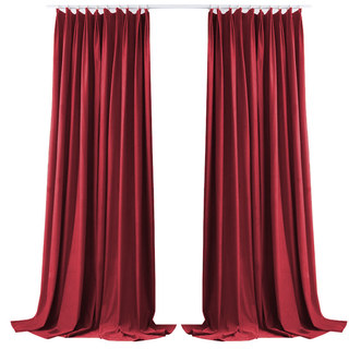 Scandinavian Basketweave Rose Red Embossed Velvet Blackout Curtains 3