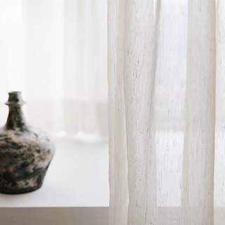 Natural Linen Cotton Blend Sheer Curtain 3