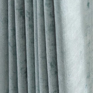 LuxeTouch Duck Egg Sage Green Chenille Curtain Drapes 2
