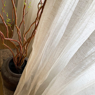 Love Crush Linen Style Crinkle Sheer Curtain