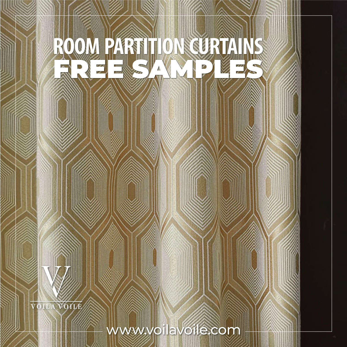 geometric room divider curtains