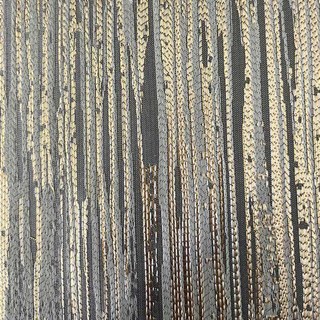 Gilded Stripes Subtle Textured Gold & Gray Blackout Curtain 5