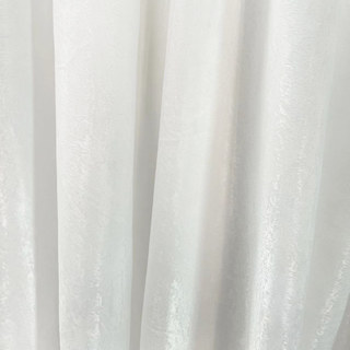 Satiny Touch Textured Ivory White Sheer Curtain 5