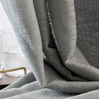 The Bright Side Light Gray Heavy Sheer Curtain 1