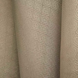 Shimmering Diamonds Geometric Coffee Brown Sheer Curtains 4