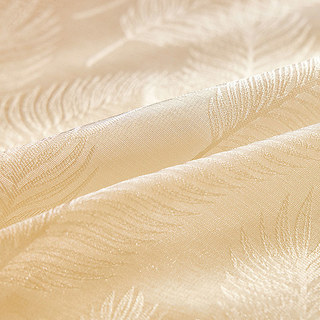 Feathered Fantasy Champagne Gold Shimmering Organza Sheer Curtain