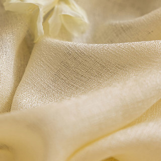 The Bright Side Cream Yellow Heavy Sheer Curtain 4