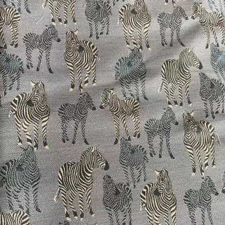 Zebra Crossing Gray Blackout Curtain