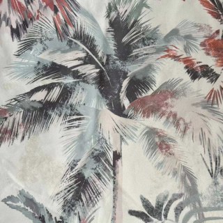 Sunset Palms Multicolor Velvet Tropical Floral Curtains 4