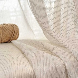 Whisper Wave Shimmering Champagne Taupe Sheer Curtains 1