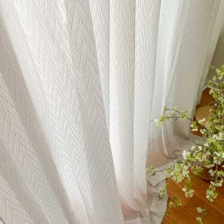 Whisper Wave Shimmering Cream Sheer Mesh Net Curtains 5