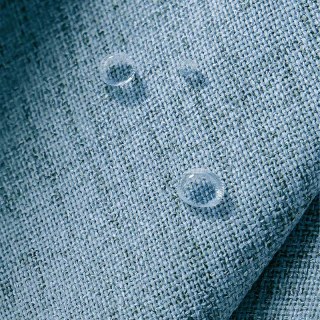 Endless Summer Waterproof Blue Linen Style Outdoor Sheer Curtain 2