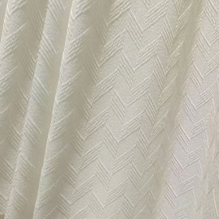 Chevron Mist Geometric Cream Heavy Sheer Curtain 2