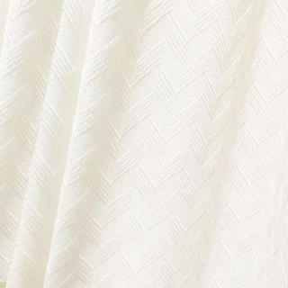 Chevron Mist Geometric Ivory White Heavy Sheer Curtain 2